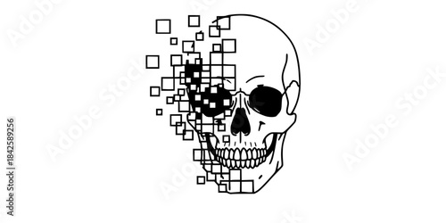 Digital Dissolution: Old Work Models Fading into the AI Grid. Geometric Death.