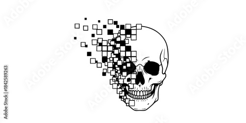 Digital Dissolution: Old Work Models Fading into the AI Grid. Geometric Death.