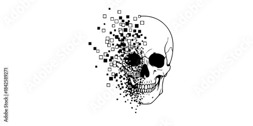 Digital Dissolution: Old Work Models Fading into the AI Grid. Geometric Death.