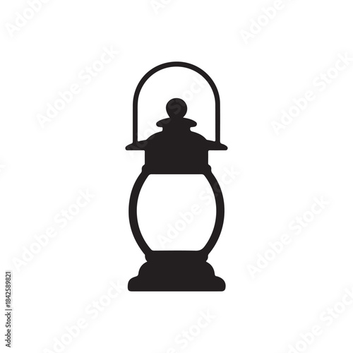 vintage oil lamp. vector eps 10