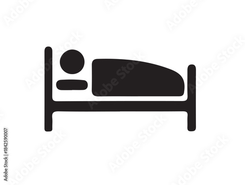 Semi-Private Room in silhouette white background.