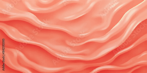 Pink and red silk fabric background with flowing waves and soft texture
