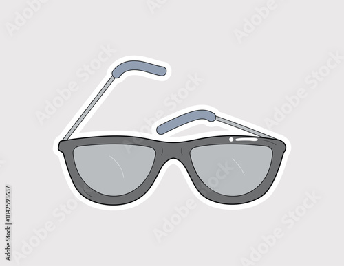 Glasses Vector Sticker as an icon for focus, knowledge, or professional identity. Perfect for study themes, business, or digital fashion accessories