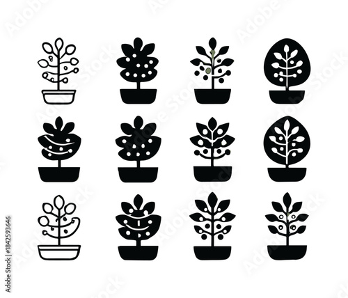 Fairy Lights Garden Icons. Adding fairy lights around garden pla