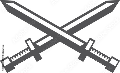 Two swords are crossed over each other