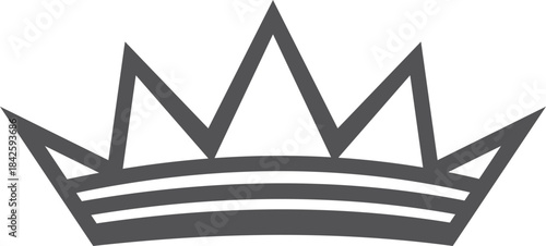 A crown with a black and white design