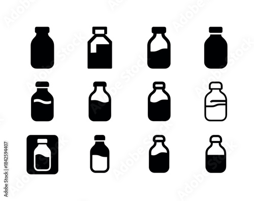 Cold Brew Icons. Cold brew coffee. Icon set. Set Logo of cold br