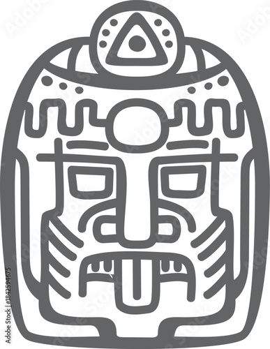 A man s face with a large eye and a small mouth