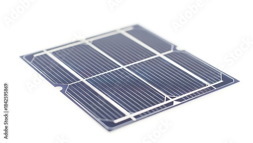 Close-up of a solar cell, a device converting sunlight into electricity.