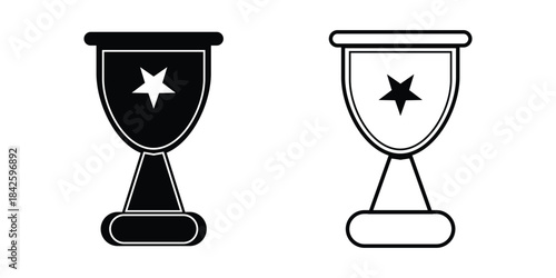 Trophy icon. Trophy cup, winner cup, victory cup icon. Reward symbol sign for web and mobile eps 10