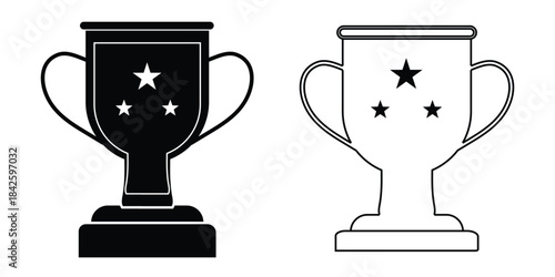 Trophy icon. Trophy cup, winner cup, victory cup icon. Reward symbol sign for web and mobile eps 10