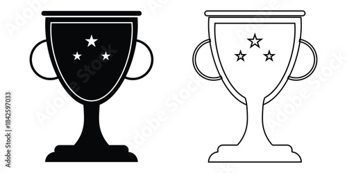 Trophy icon. Trophy cup, winner cup, victory cup icon. Reward symbol sign for web and mobile eps 10