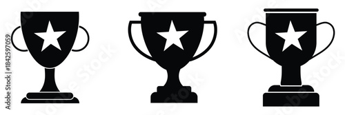 Trophy icon. Trophy cup, winner cup, victory cup icon. Reward symbol sign for web and mobile eps 10