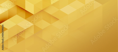 Gold geometric abstract background. Triangles and Cubes Pattern. Modern Graphic Design BG for banner, flyer, card, cover, or brochure