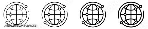 Global Network  Icon Set Different Style Collection