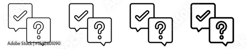 Qna Support  Icon Set Different Style Collection