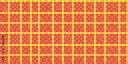 Vibrant abstract geometric pixelated grid pattern with warm orange and yellow hues, creating a visually engaging background texture for digital design and web elements