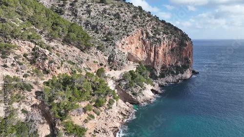 Aerial View , Cuevas de Arta and Platja de Canyamel, Capdepera, Mallorca, Balearic Islands, Spain