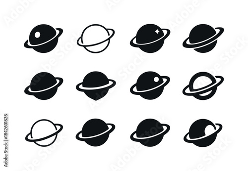 Space Tourism Icons. Space Tourism. Icon set. Set Logo of space