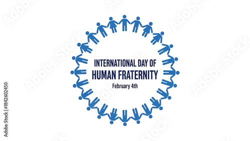Official international day of human fraternity logo design for global unity and understanding