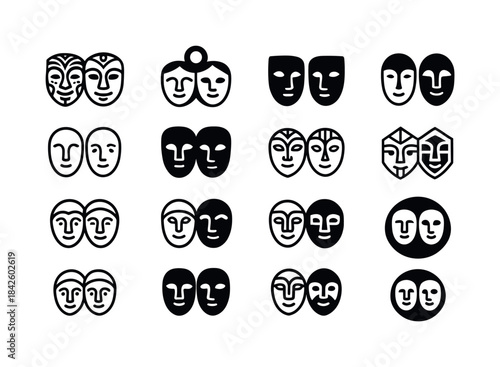 Cultural Unity Icons. cultural unity. Icon set. Set Logo of cult