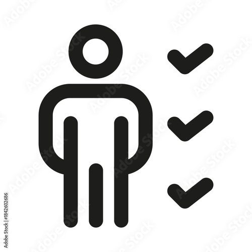 Modern User Qualification Icon for Skills, Certification, and Expertise