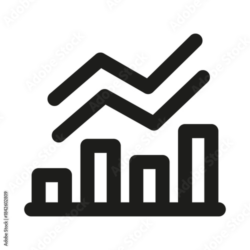 Modern Market Performance Icon for Analytics, Growth, and Finance