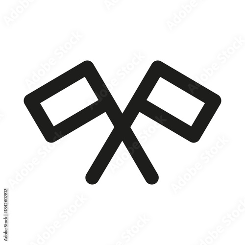 Flags icon. Modern professional minimal line vector icon representing marker identity direction clarity and clean visual design