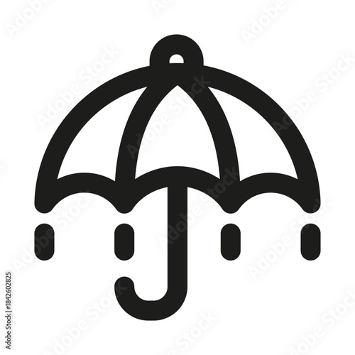 Umbrella Icon. Modern Professional Minimal Line Vector Symbol for Protection and Safety