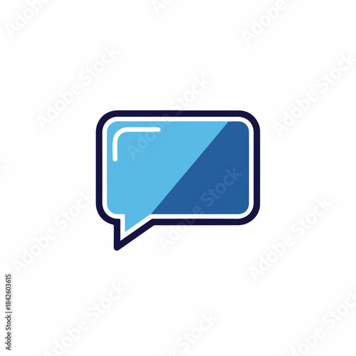 Speaking Up: A vibrant blue speech bubble conveys a message of clear communication and sharing ideas. 