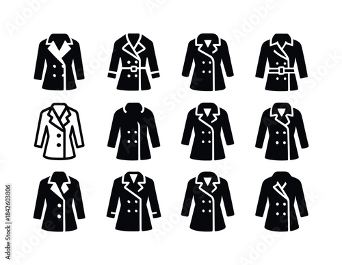 Trench Logo Variations. Trench. Icon set. Set Logo of trench: of