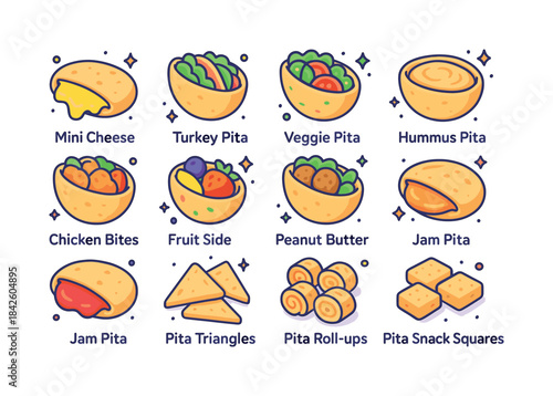 Kids' Pita Icons. Kids