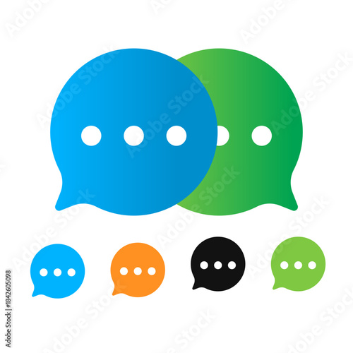 Colorful Chat Message Icon – Modern Interface Design