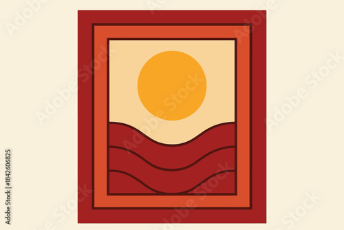 expressing modern island harmony through calm abstract celebratory shapes