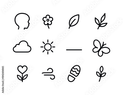 Soft Childhood Icons. Soft Childhood Moments. Line icon set of S