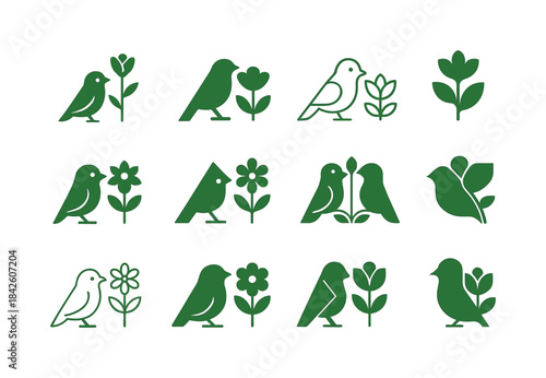 Bird-Friendly Garden Logos. Building a bird-friendly garden with