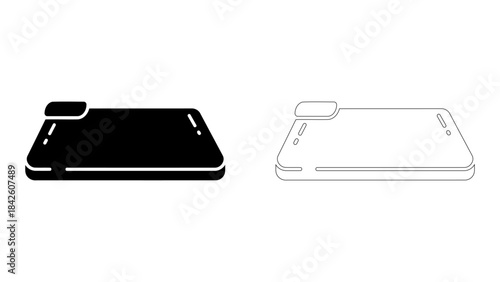 Gaming mouse pad icon for computer peripherals and gaming accessories, featuring a sleek black design for precise cursor