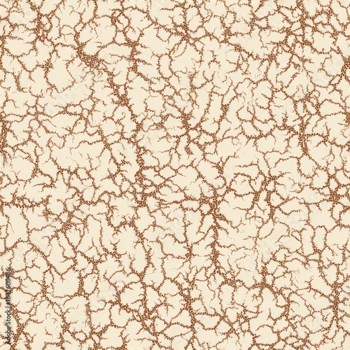 Abstract Brown Fractal Pattern Background with Organic Tree Branch Design.