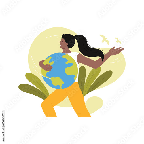 ENFP MBTI type of personality, creative irrational intuitive extrovert with intuition and ethics vector illustration