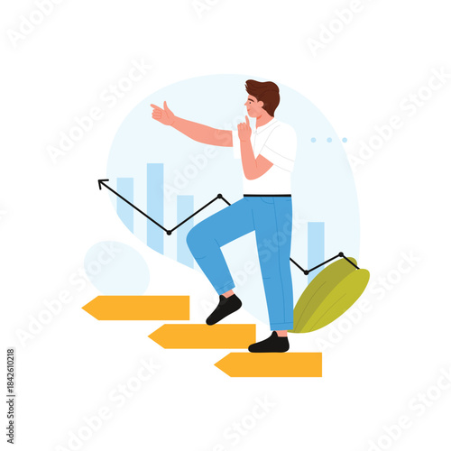 INTJ MBTI type of personality, intuitive introvert with rational strategic logical thinking vector illustration