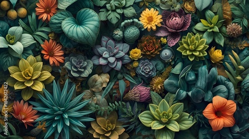 Wallpaper Mural colorful flower background Torontodigital.ca