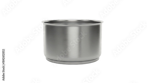 Stainless Steel Bowl Isolated on White Background