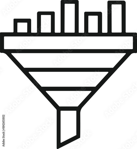 Simple black and white outline vector icon of a classic analog clock inside a square with a checkmark, representing time management, appointment confirmed, and deadline achieved.