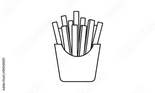 French Fries Box Icon