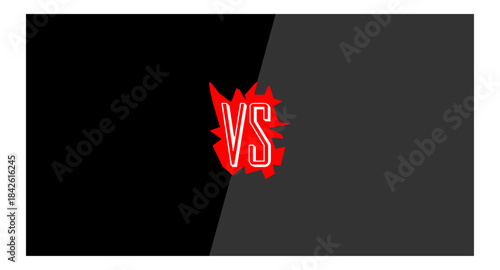 Versus background, VS letters. Concept of battle, fight, comparison and conflict. Versus background template