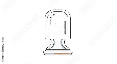 Minimalist line art icon of a police car siren or emergency flashing light, illustrated with a simple, slightly distressed texture.