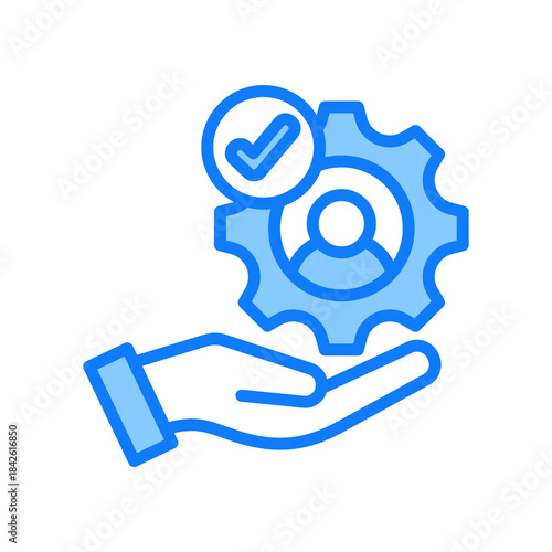 Service blue icon