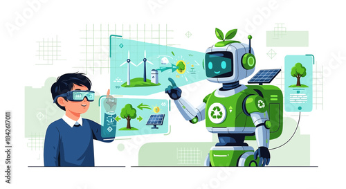 Exploring sustainable technology with a robot: Augmented reality and environmental innovation