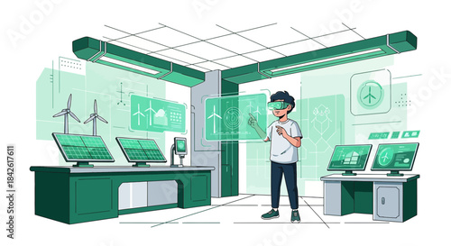 Futuristic energy control with augmented reality for sustainable resource management learning