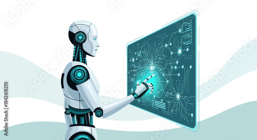 Futuristic Robot Interface: Advanced Technology Integration for the Modern Era